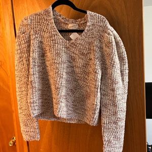 Universal thread light pink-ish sweater with sculpted shoulders. Size S.